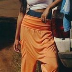 NEW  Movement X Free People Victory Harem Pants Orange Medium Comfy Photo 0