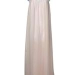 Vintage 1980s coquette baby pink maxi lingerie dress with lace trim Photo 0