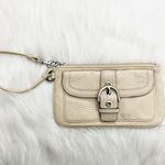 Coach gold metallic clutch evening bag wristlet Photo 0