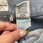 Calvin Klein Vintage 90s Blue Denim Leather Patch Fray Hem High Rise Mom Jeans Photo 11