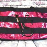 Victoria's Secret XL Pink Sequin VS Weekender Tote Bag New NWT Black Photo 1