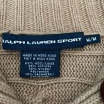 Vintage Ralph Lauren Sport Tan Cable Knit Wool Cashmere Blend Cardigan Sweater Size M Photo 4