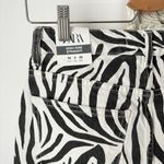 ZARA  Animal Print High Rise Straight Jeans Photo 3