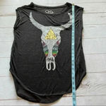Chaser Womens cow skull Boho Tribal Aztec Graphic Print Skull Tank Top … Photo 5