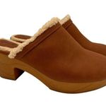Style & Co  Faux Leather Brown Sherpa Lined Slip On Clogs Size 11 Photo 0