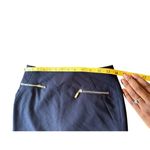 Tommy Hilfiger Vintage Womens Navy Blue Pencil Skirt Faux Zipper Pockets Size 0 Photo 3