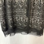 CAbi  Emily Lace Overlay Scoop Neck Tank Top Black Size Small Bow Witchy Boho Photo 4