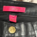 Lilly Pulitzer Eagan Black High Rise Coated Skinny Jeans D31 Photo 3