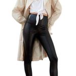 Wilfred Vegan Leather Leggings Black Pants Stretchy Sculpts High Rise Small EUC Photo 8