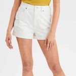 American Eagle  Outfitters • Destroyed Cuffed White Mom Shorts Photo 0