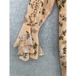 V Cristina Women's Dress Pink Floral Bell Sleeve Size Small Flutter A Line Photo 8