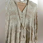 By Together  brown and white dot boho mini dress sz small d13 Photo 1