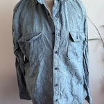 J.Crew  Authentic Workwear Shirt Button Up Denim Blue Size Large Casual Top Photo 0