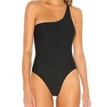 Lovers + Friends Black One Shoulder Swimsuit MEDIUM Minimalist Revolve $118 NEW Photo 0
