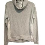 Lululemon  Rest Day Cowl Neck Womens Size 6 Gray White Pullover Photo 0
