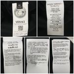 Versace  Button Detail Virgin Wool Mini Dress 12 US 48IT Black NWT Photo 5