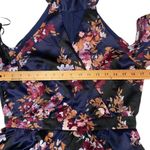 Lucky Brand Medium Floral Contemporary Cold Shoulder High Neck Tie MIDI Dress Photo 7