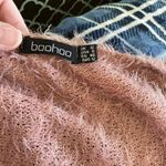 Boohoo  mauve feather texture wrap sweater size 8 Photo 6