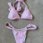 Edikted  Pink Gingham Bikini Set Photo 0