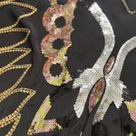 Black silver and gold sequin butterfly top unique fairy dark boho Size medium, Photo 2