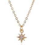 💥$2💥Gold And Crystal Star Necklace Gold Photo 0