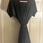 Fendi LOGO FF WRAP LOOK BELTED DRESS BLACK SIZE M or L. HIGH LOW NEVER WORN Photo 14