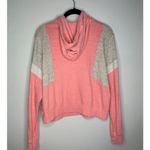 Nike  Cropped Hoodie Women's Size Medium Heathered Gray Pink Athletic Lightweight Photo 1