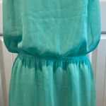 EXPRESS  Large Mint Green Chiffon Strapless Mini-Dress Photo 2