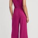 Old Navy  Double Strap Ankle Length Jumpsuit, size XL Berry color NWT Photo 4