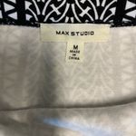 Max Studio 𝅺 Womens Print Mini Skirt size M Black & White Pull On Stretch Slim Photo 2
