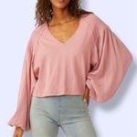 Free People  Kathy Long Sleeve Smocked Top Photo 0