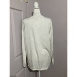 Three Dots  Anthropologie Ivory Multi Color Speckle Pullover Long Sleeve Top Photo 3