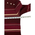Dress Barn Women's Burgundy & Gold Stripped Top Photo 4