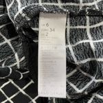 Topshop Grid Print Roll Tab Sleeve Mini Shirt Dress Black White Size 2 Photo 15