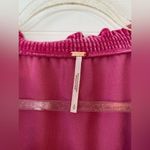 Free People  Velvet Barbiecore Pink Puff Sleeve Terese Blouse Photo 2