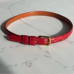 Coach Leather Belt with Brass Buckle in Red Size 26 / XS Photo 2