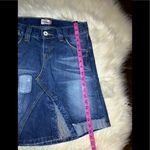Levi's Levi’s asymmetrical vent distressed/patch works denim skirt sz 3 Photo 6