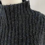 Leith New Chunky Knit Mock Neck Sweater Pullover Black Multicolor Speckle Photo 5