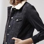 Topshop Moto Black Jean Oversized Jacket Photo 0