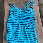 Blue and Black One Piece Swimsuit with Halter Straps by Beach Bump Photo 4