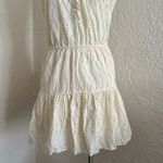 Joie  Cream Embroidered Eyelet Ruffle Tiered Dress Small Cottage Prairie Photo 5