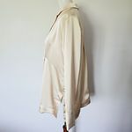 H&M Light Beige Double Breasted Satin Shirt Size Medium Photo 2
