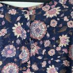 Lucky Brand live in love sz Small tunic top floral multicolor Boho Long Sleeve Photo 3