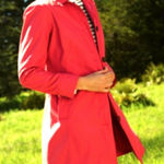 Lands' End Lands’ End Women’s Crimson Dawn Cotton‎ Blend Harbour Trench Coat Size Large Photo 0