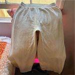 PINK - Victoria's Secret victoria's secret PINK ivy fleece wide leg split hem sweatpants winter white 86  Photo 5