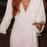 Show Me Your Mumu Kidman Mini Dress in White Sprinkle Sequins S NWT Photo 0