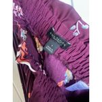 Ann Taylor Ann Taylor Factory Womens Shorts Sz 6 Maroon Floral Burgundy Pleated Dress Photo 4
