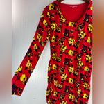 A pea in the pod  M Red Ruched Sides Dress with Yellow Flowers - Maternity Photo 2