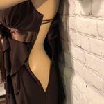 Cache Vintage Ruffled Hem Empire Waist Dress Spaghetti Straps Ribbon Belt Size 2 Photo 5