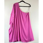 Show Me Your Mumu NEW Women Dress Pink Trish Mini One Shoulder Batwing Draped XL Photo 1